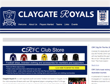 Tablet Screenshot of claygate-royals.org.uk